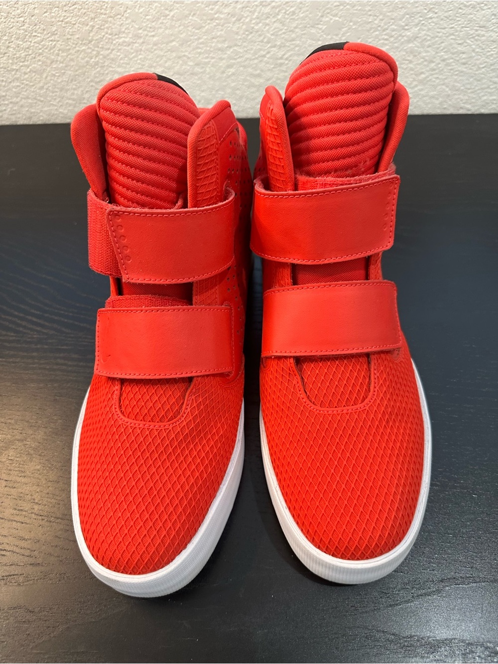 Nike Red High-Top Strap Sneakers - Picture 2 of 8